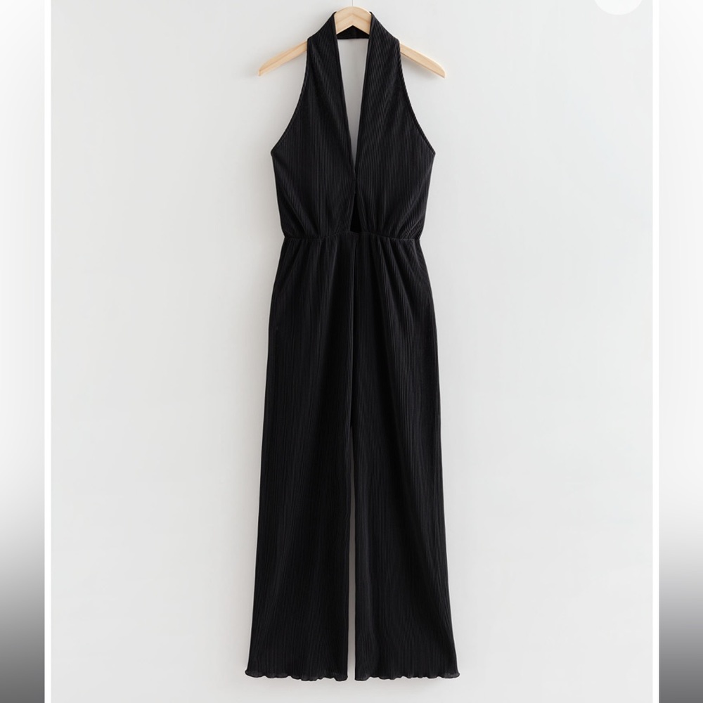 & Other Stories Twist Halter Jumpsuit